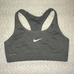 Gray NIKE sports bra